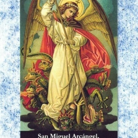 San Miguel Arcangel  - SPANISH Prayer  - 2 x 3" - Paperstock Holy Card