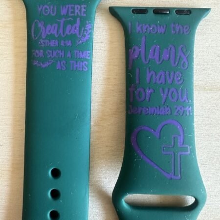 Custom Engraved Jeremiah 29:11 Bible Verse Watch Band Apple Watch 38-44mm Green