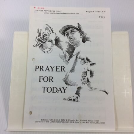 Prayer For Today Margaret R Tucker Choral Sheet Music Octavo Lot 22