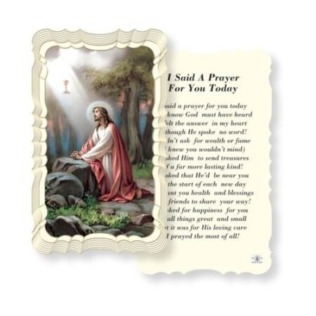 I said a prayer for you today - Scalloped trim - Paperstock Holy Card G50-190