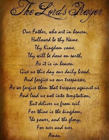 The Lords Prayer OUR FATHER poster print Home Decor