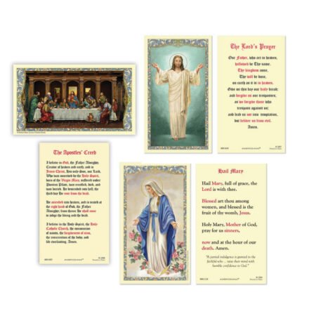 Set of 3 Rosary Laminated Prayer Cards- Apostles Creed, Lord's Prayer, Hail Mary