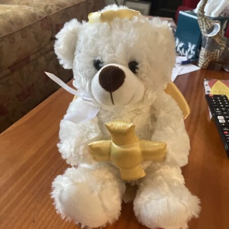 Gabi Toy Angel Teddy Bear Plush Stuffed Animal White Sound The Lord's Prayer