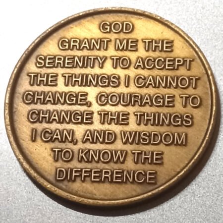 Sobriety Token Recovery Serenity Prayer Renewal Growth