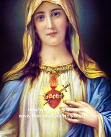 Hail Mary LAMINATED Prayer Card, 5-pack, with Two Free Bonus Cards Included