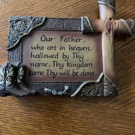 HD33  OUR FATHER WHO ART IN HEAVEN PLAQUE -HANGS OR SITS