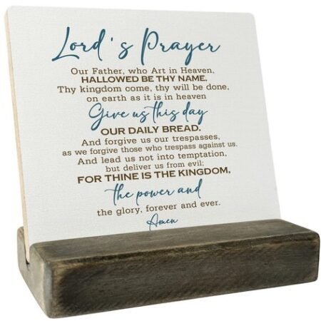 Lord's Prayer Wood Plaque Gift, Our Father, Who Art In Heaven, Hallowed Be Th...