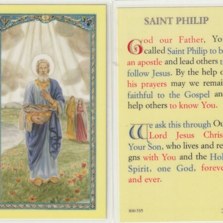 *Holy Card-(Laminated)-"Saint Philip" *Prayer on Back/-God Our Father {L44-S1}