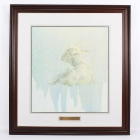 "The Lord Is My Shepherd I Shall Not Want" Psalm 231 Framed Vintage Sheep Print