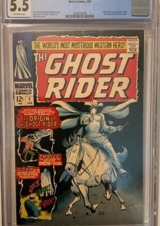✔ Ghost Rider #1 (1967) CGC 5.5 Origin/1st app Carter Slade